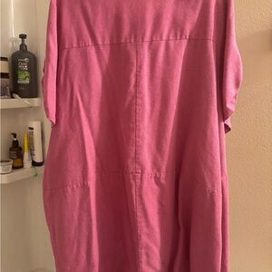 Linen Pocket Dress, Berry